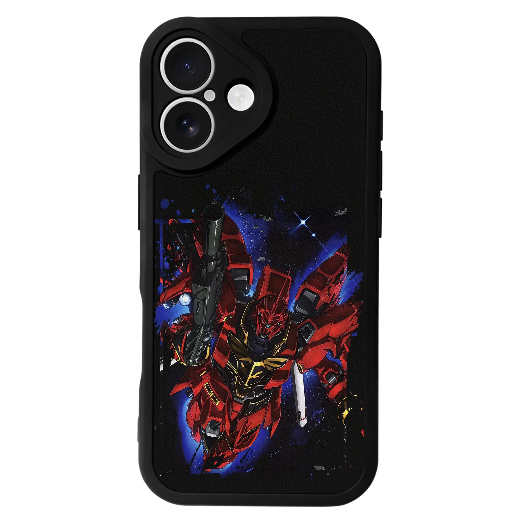 ガンダム グッズ,サザビー - IPhone 16シリーズ対応 ・ シリコンスマホケース ・ レザー調 ・ 高精度フィット ・ 耐衝撃 ・ ワイヤレス充電対応 ・ 精密カット